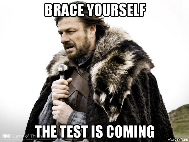 brace yourself the test is coming, Мем Зима близко крепитесь (Нед Старк)