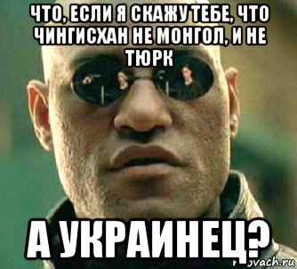 что, если я скажу тебе, что чингисхан не монгол, и не тюрк а украинец?, Мем  а что если я скажу тебе