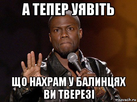 а тепер уявіть що нахрам у балинцях ви тверезі, Мем  А теперь представь