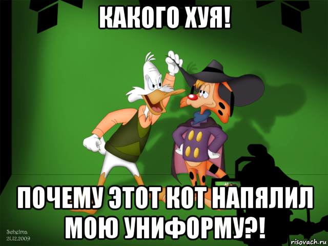 какого хуя! почему этот кот напялил мою униформу?!
