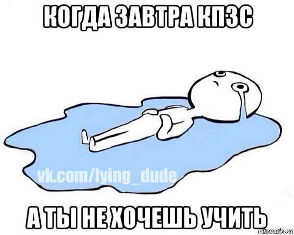 когда завтра кпзс а ты не хочешь учить