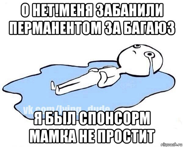 о нет!меня забанили перманентом за багаюз я был спонсорм мамка не простит