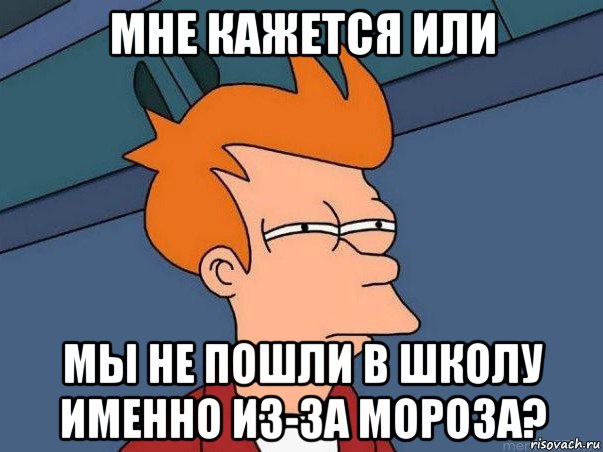 мне кажется или мы не пошли в школу именно из-за мороза?, Мем  Фрай (мне кажется или)