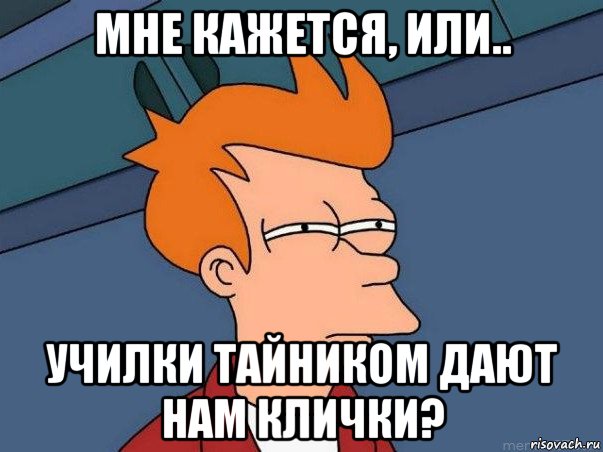 мне кажется, или.. училки тайником дают нам клички?, Мем  Фрай (мне кажется или)