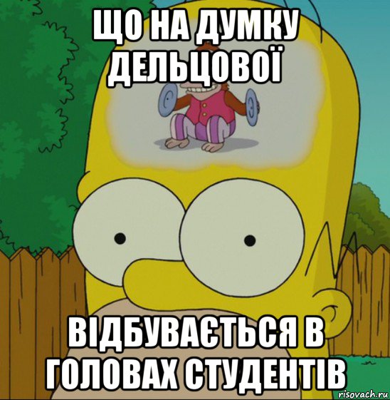 що на думку дельцової відбувається в головах студентів