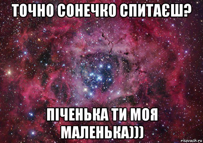 точно сонечко спитаєш? піченька ти моя маленька))), Мем Ты просто космос