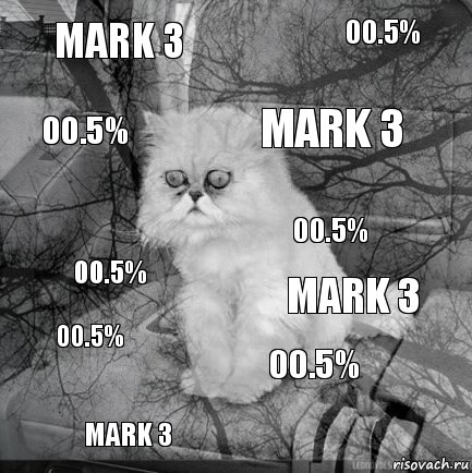 MARK 3 MARK 3 MARK 3 MARK 3 00.5% 00.5% 00.5% 00.5% 00.5% 00.5%, Комикс  кот безысходность