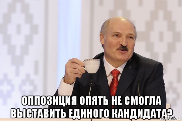  оппозиция опять не смогла выставить единого кандидата?, Мем Лукашенко