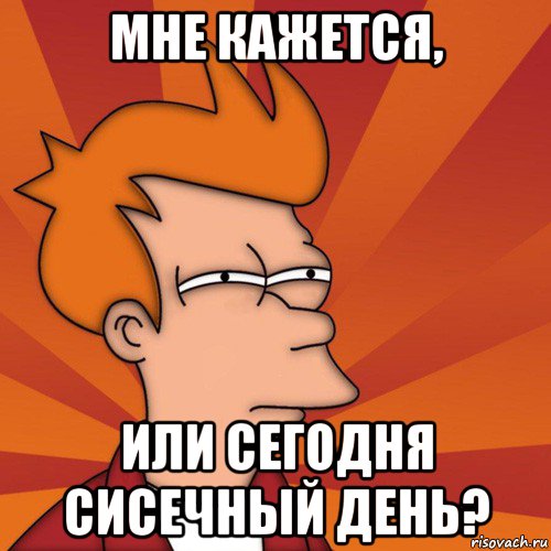 мне кажется, или сегодня сисечный день?, Мем Мне кажется или (Фрай Футурама)