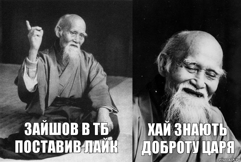 зайшов в ТБ поставив лайк хай знають доброту царя, Комикс Мудрец-монах (2 зоны)