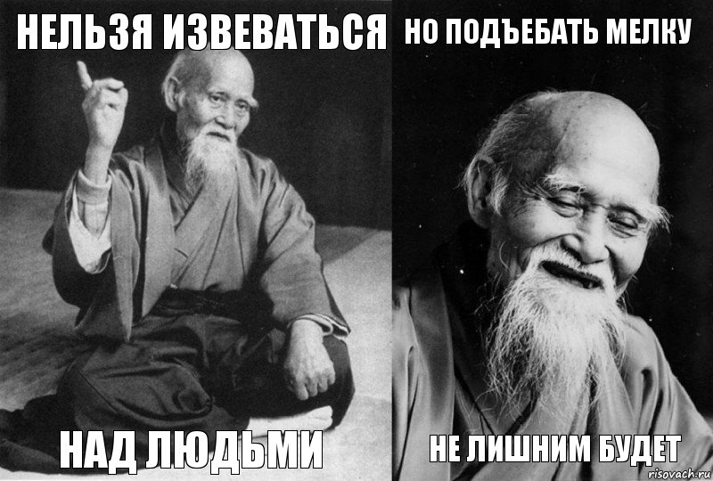 нельзя извеваться над людьми но подъебать мелку не лишним будет, Комикс Мудрец-монах (4 зоны)