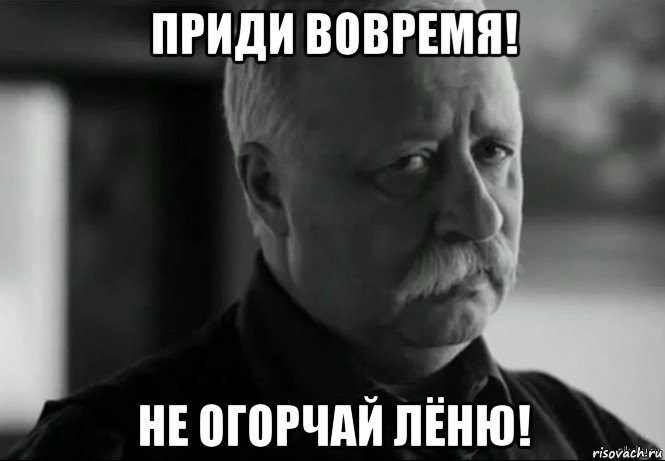 приди вовремя! не огорчай лёню!, Мем Не расстраивай Леонида Аркадьевича