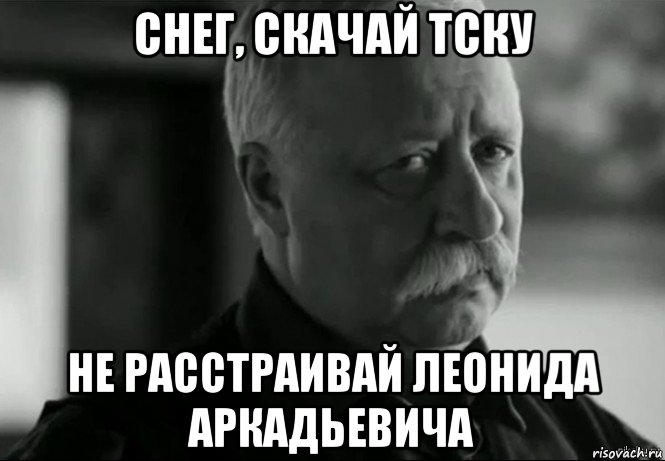 снег, скачай тску не расстраивай леонида аркадьевича, Мем Не расстраивай Леонида Аркадьевича