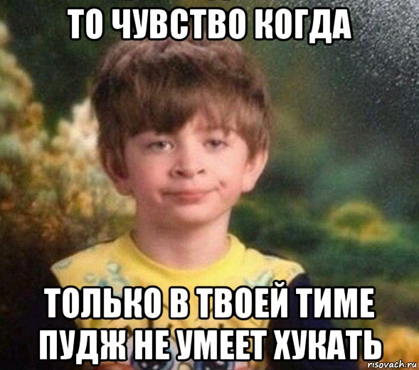 то чувство когда только в твоей тиме пудж не умеет хукать, Мем Недовольный пацан