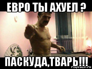 евро ты ахуел ? паскуда,тварь!!!, Мем Паскуда тварь