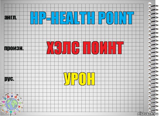 HP-health point Хэлс поинт УРОН, Комикс  Перевод с английского