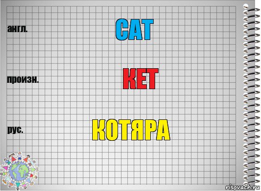 Cat Кет Котяра, Комикс  Перевод с английского