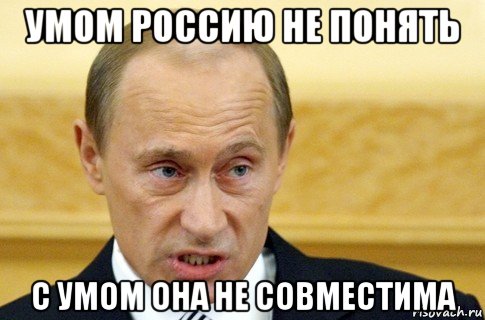 умом россию не понять с умом она не совместима, Мем путин