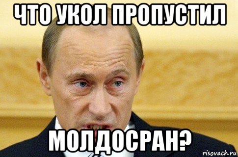 что укол пропустил молдосран?, Мем путин