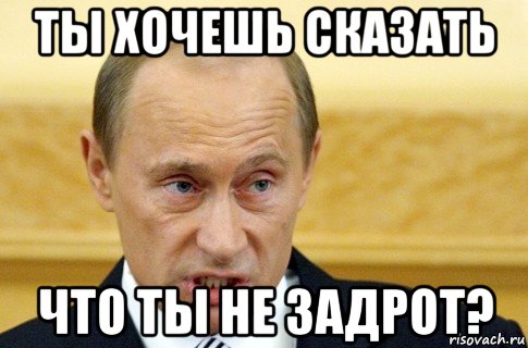 ты хочешь сказать что ты не задрот?, Мем путин