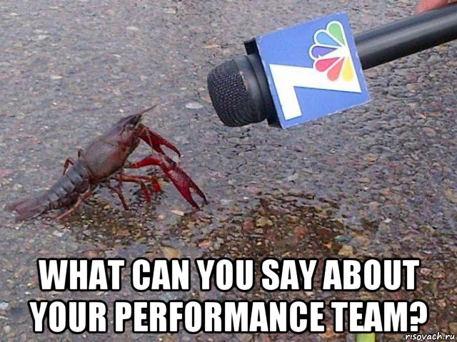  what can you say about your performance team?