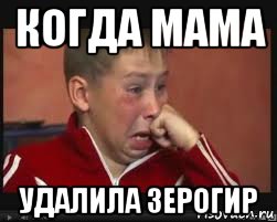 когда мама удалила зерогир, Мем  Сашок Фокин