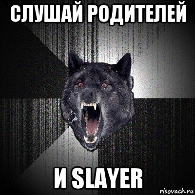 слушай родителей и slayer, Мем Сумасшедший волк