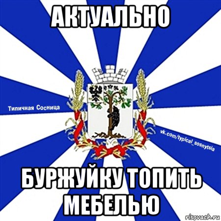 актуально буржуйку топить мебелью