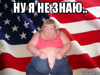 ну я не знаю.. , Мем Толстая американка