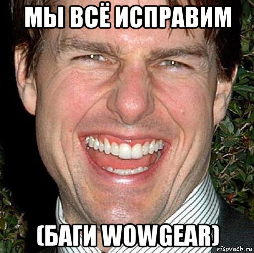 мы всё исправим (баги wowgear), Мем Том Круз