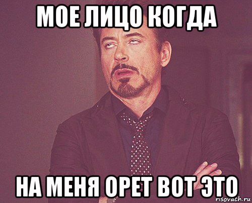 мое лицо когда на меня орет вот это, Мем твое выражение лица