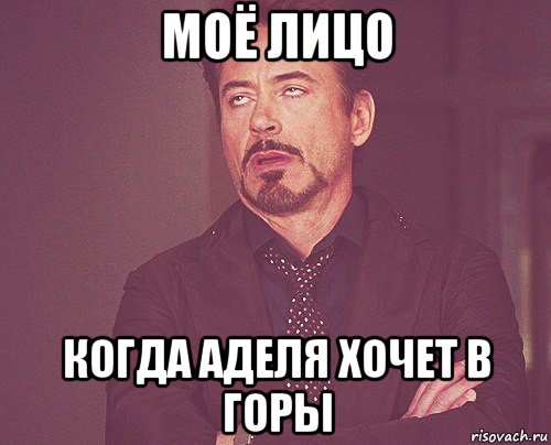 моё лицо когда аделя хочет в горы, Мем твое выражение лица