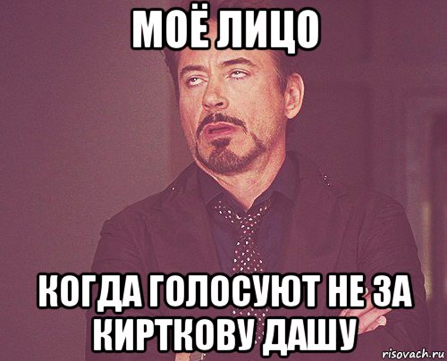 моё лицо когда голосуют не за кирткову дашу, Мем твое выражение лица
