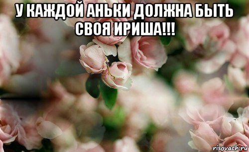 у каждой аньки должна быть своя ириша!!! 