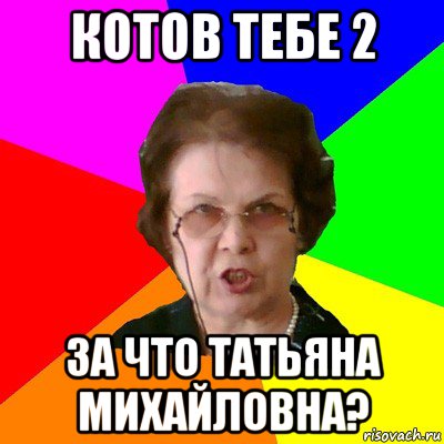 котов тебе 2 за что татьяна михайловна?, Мем Типичная училка