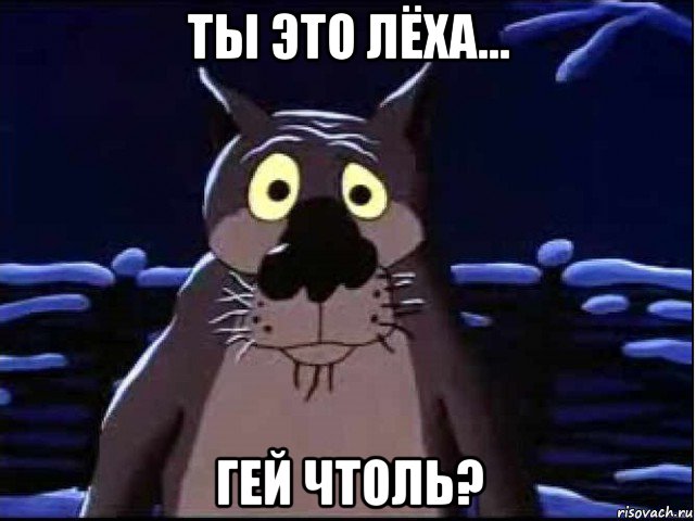 ты это лёха... гей чтоль?