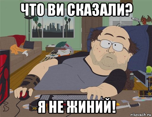 что ви сказали? я не жиний!, Мем   Задрот south park