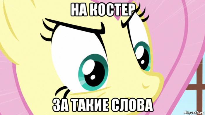 на костер за такие слова, Мем Злая флатершай