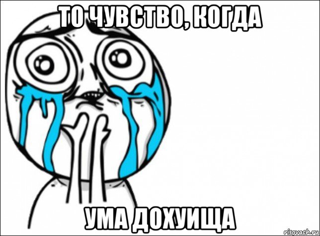 то чувство, когда ума дохуища