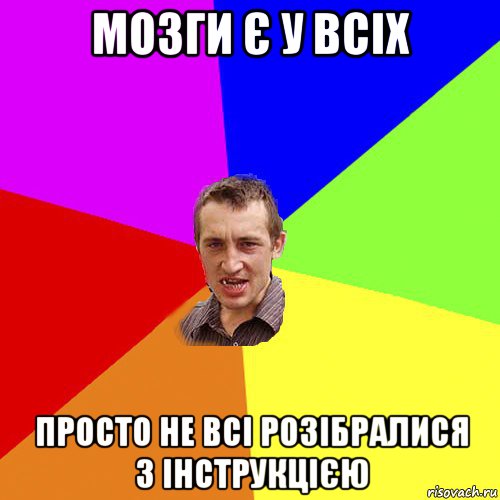 мозги є у всіх просто не всі розібралися з інструкцією, Мем Чоткий паца