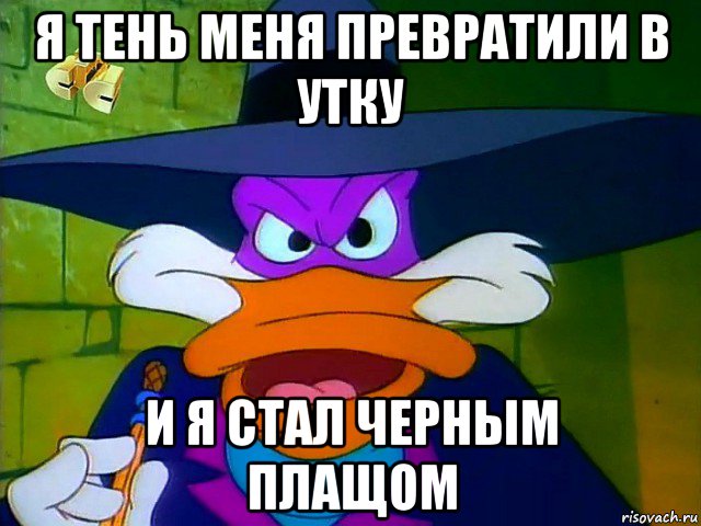 я тень меня превратили в утку и я стал черным плащом