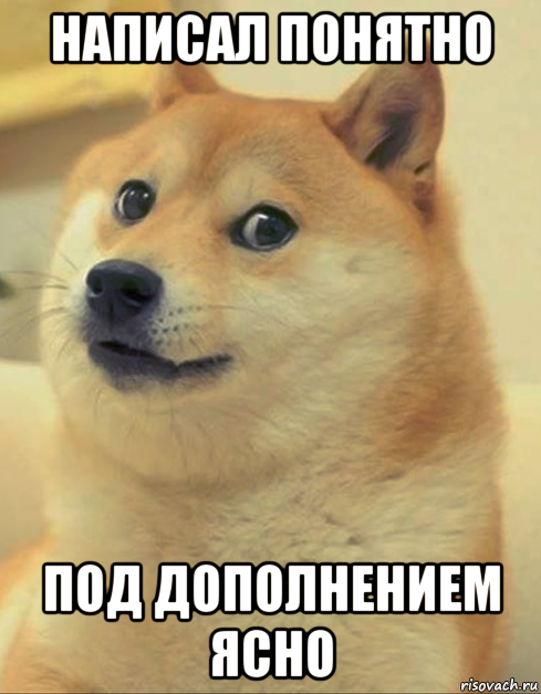 написал понятно под дополнением ясно, Мем doge woof