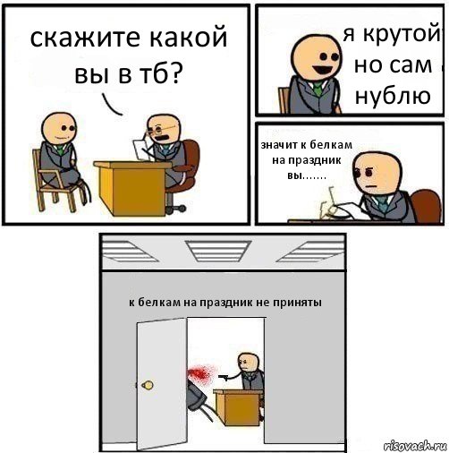 скажите какой вы в тб? я крутой но сам нублю значит к белкам на праздник вы....... к белкам на праздник не приняты