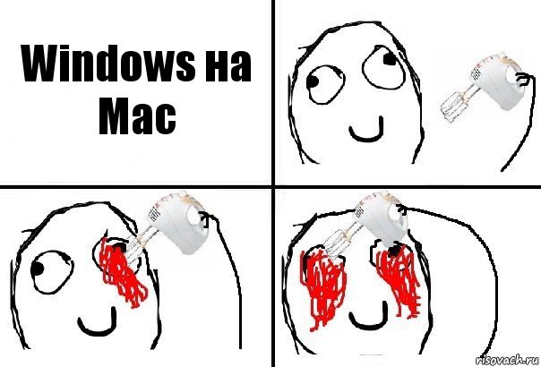 Windows на Mac, Комикс  глаза миксер