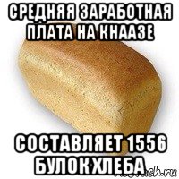средняя заработная плата на кнаазе составляет 1556 булок хлеба