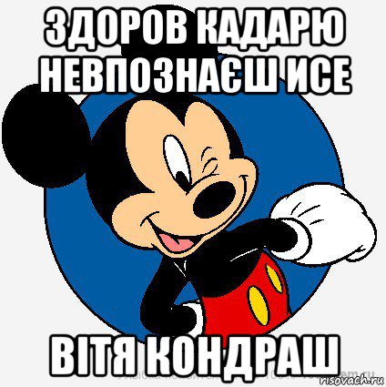 здоров кадарю невпознаєш исе вітя кондраш, Мем микки