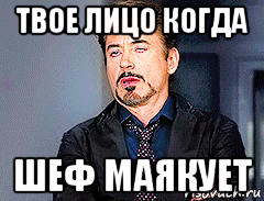 твое лицо когда шеф маякует