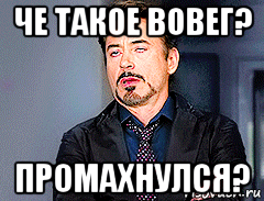 че такое вовег? промахнулся?