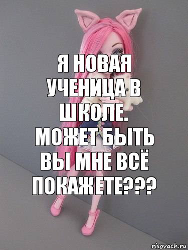 Я новая ученица в школе. Может быть вы мне всё покажете???