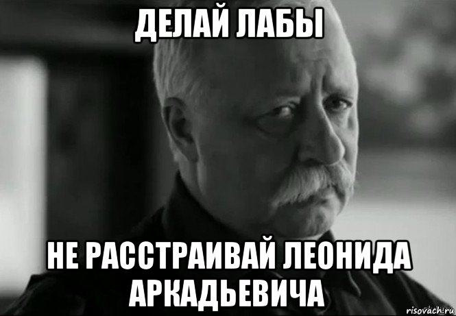 делай лабы не расстраивай леонида аркадьевича, Мем Не расстраивай Леонида Аркадьевича